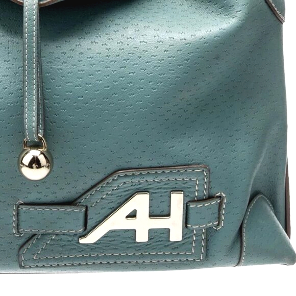 Anya Hindmarch Elrod Hibo Bag Petrol Blue Leather - Picture 16 of 17